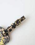 Dolce & Gabbana Elegant Leopard Leather Luggage Tag