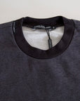 Dolce & Gabbana Elegant Dark Gray Crew Neck Sweater