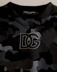 Dolce & Gabbana Elegant Black Camouflage Pullover Sweater