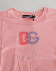 Dolce & Gabbana Elegant Pink Cotton Crew Neck Tank Top