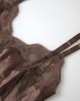 Dolce & Gabbana Silk Blend Camisole Top in Brown