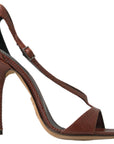 Dolce & Gabbana Elegant Strappy Leather Heels Sandals