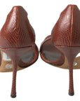 Dolce & Gabbana Elegant Strappy Leather Heels Sandals