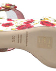 Dolce & Gabbana Floral Ankle Strap Wedge Sandals