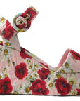 Dolce & Gabbana Floral Ankle Strap Wedge Sandals