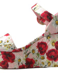 Dolce & Gabbana Floral Ankle Strap Wedge Sandals