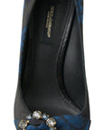 Dolce & Gabbana Elegant Blue Crystal Embellished Pumps