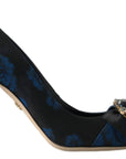 Dolce & Gabbana Elegant Blue Crystal Embellished Pumps