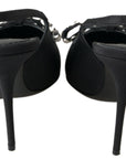 Dolce & Gabbana Embellished Black Slingback Heels Pumps