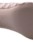 Dolce & Gabbana Elegant Pink Crystal Embellished Heels