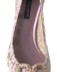 Dolce & Gabbana Elegant Pink Crystal Embellished Heels