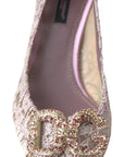 Dolce & Gabbana Elegant Pink Crystal Embellished Heels