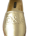 Dolce & Gabbana Golden Elegance Leather Espadrilles
