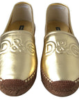Dolce & Gabbana Golden Elegance Leather Espadrilles