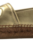 Dolce & Gabbana Golden Elegance Leather Espadrilles