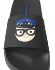 Dolce & Gabbana Elegant Black Leather Slide Sandals