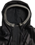 Dolce & Gabbana Elegant Black Leather Bomber Jacket
