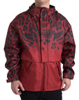 Dolce & Gabbana Radiant Red Leopard Print Hooded Jacket