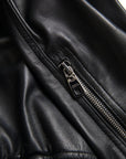 Dolce & Gabbana Elegant Black Leather Bomber Jacket