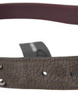 Dolce & Gabbana Elegant Brown Leather Belt with Metal Buckle