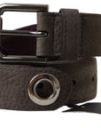 Dolce & Gabbana Elegant Brown Leather Belt with Metal Buckle