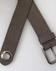 Dolce & Gabbana Elegant Brown Leather Belt with Metal Buckle