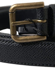Dolce & Gabbana Elegant Black Italian Leather Belt