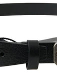 Dolce & Gabbana Elegant Black Leather Belt - Metal Buckle Closure