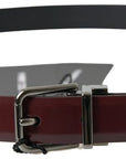 Dolce & Gabbana Elegant Bordeaux Leather Belt with Metal Buckle