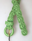 Dolce & Gabbana Elegant Green Viscose Belt with Metal Buckle