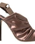 Dolce & Gabbana Elegant Slingback Stiletto Heels in Light Brown