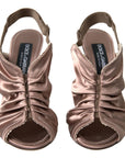 Dolce & Gabbana Elegant Slingback Stiletto Heels in Light Brown