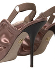 Dolce & Gabbana Elegant Slingback Stiletto Heels in Light Brown
