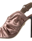 Dolce & Gabbana Elegant Slingback Stiletto Heels in Light Brown