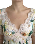 Dolce & Gabbana Elegant Floral Print Silk Blouse