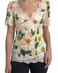 Dolce & Gabbana Elegant Floral Print Silk Blouse