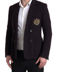 Dolce & Gabbana Elegant Purple Double Breasted Wool Blazer