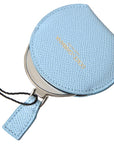Dolce & Gabbana Elegant Leather Mirror Holder in Light Blue