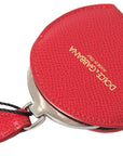 Dolce & Gabbana Elegant Red Leather Mirror Holder