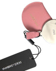 Dolce & Gabbana Chic Pink Leather Hand Mirror Holder