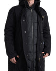 Dolce & Gabbana Elegant Black Hooded Trench Coat