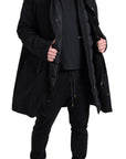 Dolce & Gabbana Elegant Black Hooded Trench Coat