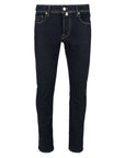 Jacob Cohen Elegant Slim Fit Dark Blue Designer Jeans