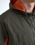 Dolce & Gabbana Elegant Hooded Full Zip Jacket in Green and Orange