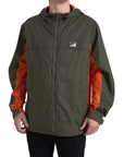 Dolce & Gabbana Elegant Hooded Full Zip Jacket in Green and Orange