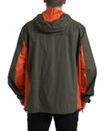 Dolce & Gabbana Elegant Hooded Full Zip Jacket in Green and Orange