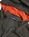 Dolce & Gabbana Elegant Hooded Full Zip Jacket in Green and Orange