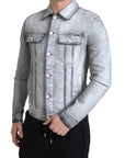 Dolce & Gabbana Elegant Gray Cotton Stretch Denim Jacket