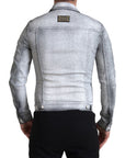 Dolce & Gabbana Elegant Gray Cotton Stretch Denim Jacket