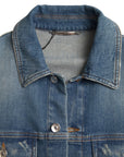 Dolce & Gabbana Elegant Blue Denim Stretch Jacket